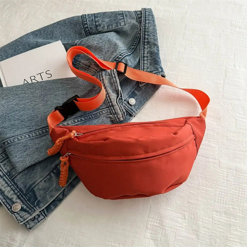 Half Moon Waist Bags Waterproof Oxford Cloth Running Belt Bags Large Capacity New Fashion Women's Chest Bag Crossbody Bag