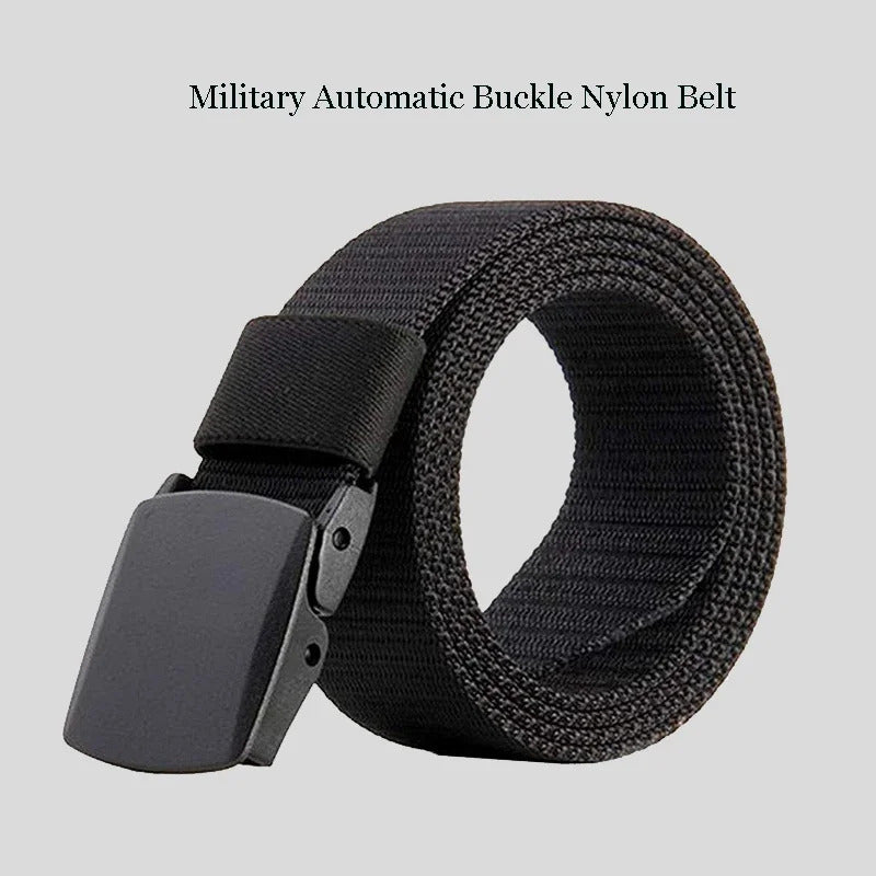 Unisex Plus size LONG 170 160 150 140 130 120 110cm Military Automatic Buckle Nylon Belt Men Women Outdoor  Tactical Canvas Belt