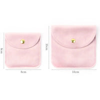 Jewellery Pouch Snap Button Soft Velvet Bag Envelope Jewelry Packaging Bag Wedding Gift Bracelet Necklace Earrings Rings Storage