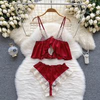 New in Christmas Dress Women's Secret Clothes Sexy Slim Red Short Dress Pajama Erotic Lingerie Winter Hotsweet Bodycon Nightwear