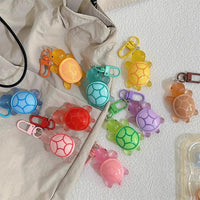 Cute Glow in The Dark Turtle Keychain for Women Girls Backpack Pendant Colorful Tortoise Keyring Student DIY Accessories Gift