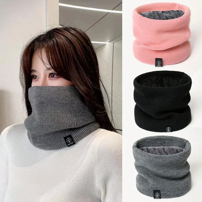 Fashion Women Knitted Scarf Solid Cashmer Like Winter Snood Scarves Lady Warm Thick Unisex Men Neck Scarfs Ring