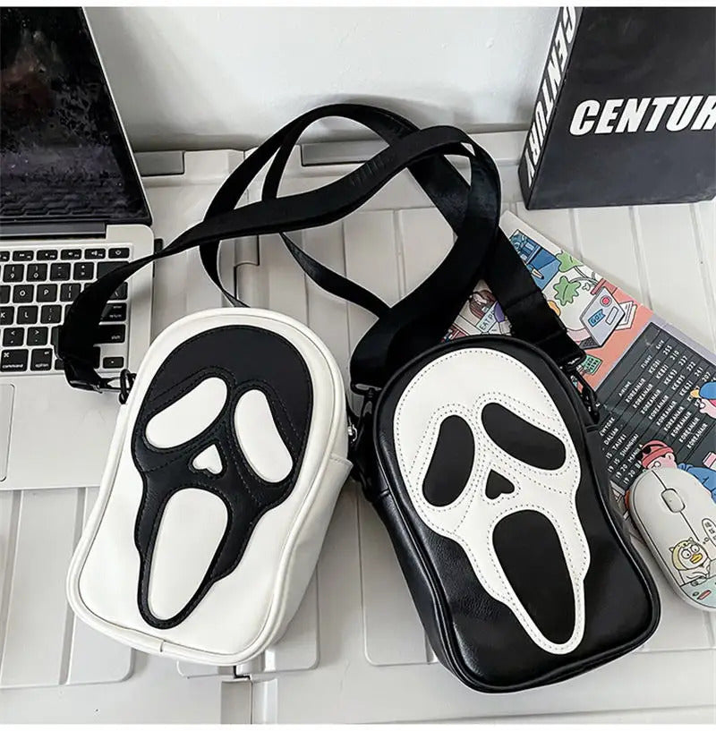 1pcs PU Leather Gothic Devil Halloween Unisex Personality Bags