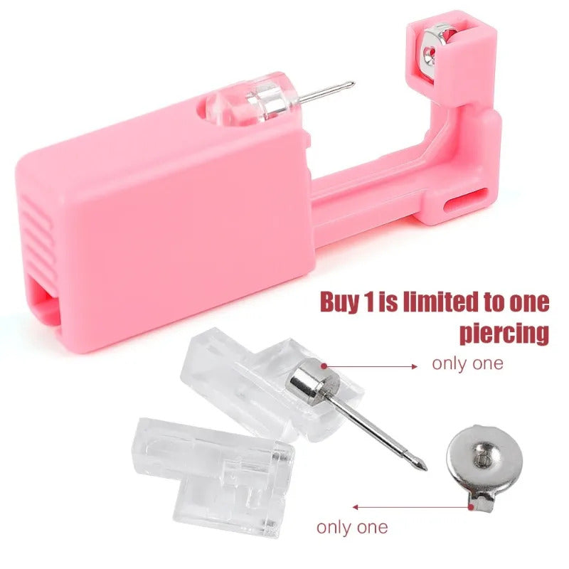 1-4Pcs Disposable Safe Painless Ear Piercing Tool, Healthy Sterile Punctur Kit Earring Studs Nose Rings Piercing Gun Set