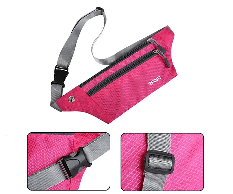 Casual Men Waist Bag Nylon Chest Pack for Women Phone Bags Pocket Running Belt Sports Bag Multifunction Travel Chest Bag