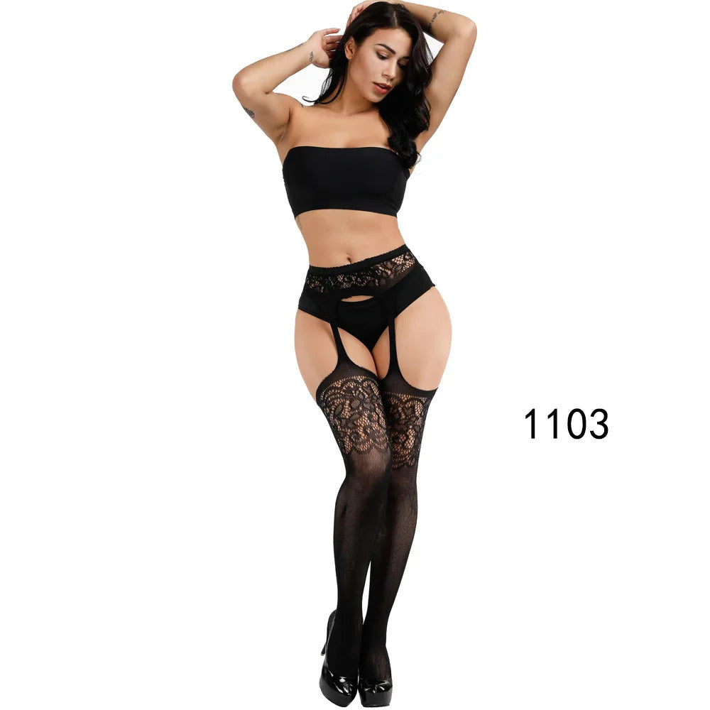 Comfort Lace Top Stockings Women's Sheer Thigh High Stockings Nylons Hosiery Black Red White Transparent Classic Silk Stockings