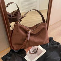 Zipper Solid Color High Capacity PU Shoulder Bags 2024 Hot Sale Bags for Women Simple Fashion Tote Bolsas Femininas