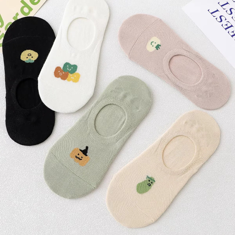 10pairs Womens Anti-Slip Cotton Socks ,Sweat Absorbing Anti-Slip Cotton Bottom Stretch Socks