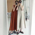 Fashion Women V-neck Maxi Dress Sexy Sling Sleeveless Dresses Knitted Long Dress Women Sweater Female