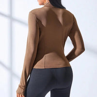 2024 New Yoga Coat Short Sports Jacket WOMEN'S Fitness Clothes Slimming Body Sculpting Zipper Yoga Jacket