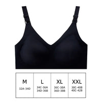 Women's Seamless Bras Ladies Thin Style Jelly Color Soft Breastfeeding Bra Wireless Underwear Comfortable Lingerie Deep V Gather