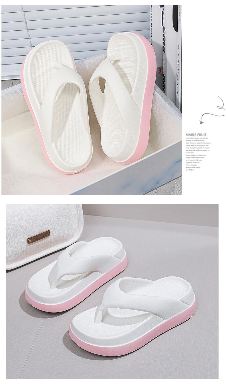 Woman flip flops Popular Design Shoes 2024 trend Casual Platform Sandals non-slip Outdoor slippers Unique features Flat sandals