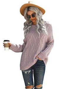 Wine Oversize Thick Pullover Sweater