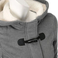 2021 Best Selling Hooded Classic Cow Horn Button Jacket Cotton Coat Autumn/Winter Parkas Fashion Outerwear