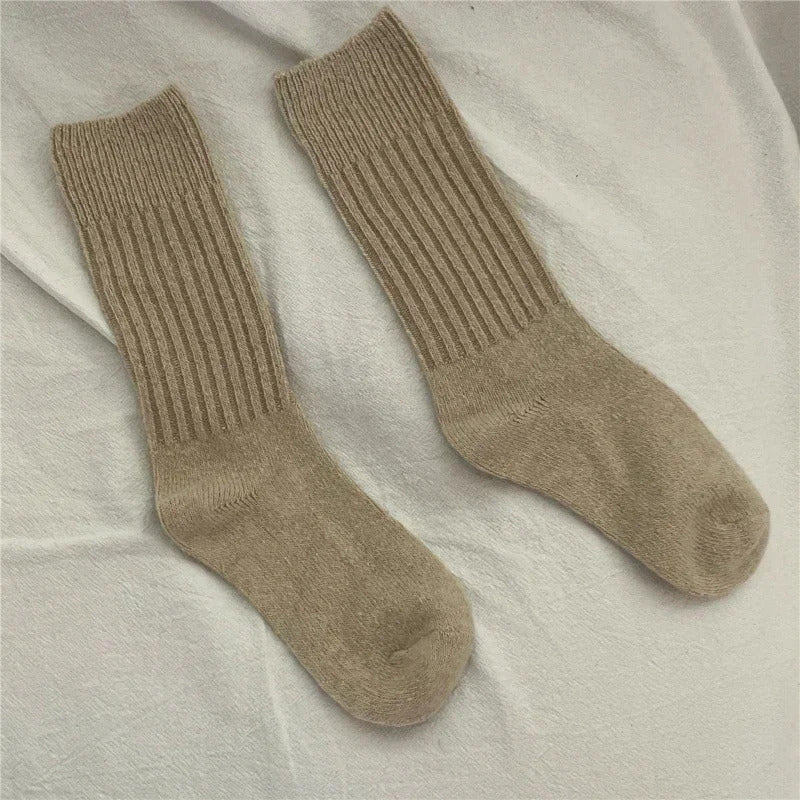 Wool Cashmere Thermal Long Sock for Women Homewear Sleeping Thicken Warm Crew Socks Women Socks Autumn Winter Calcetines Mujer