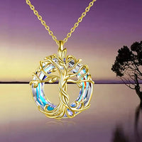 Exquisite Tree Of Life Necklaces Celtic Family Tree Necklace With Circle Crystal Jewelry Gifts For Women Girls Mom Birthday