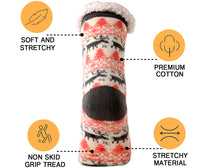 Winter Warm Socks Women penguin Plush Soft Female Non Grip Floor Slippers Short Sock Fuzzy Fluffy Deer Elk Bear Christmas Gift