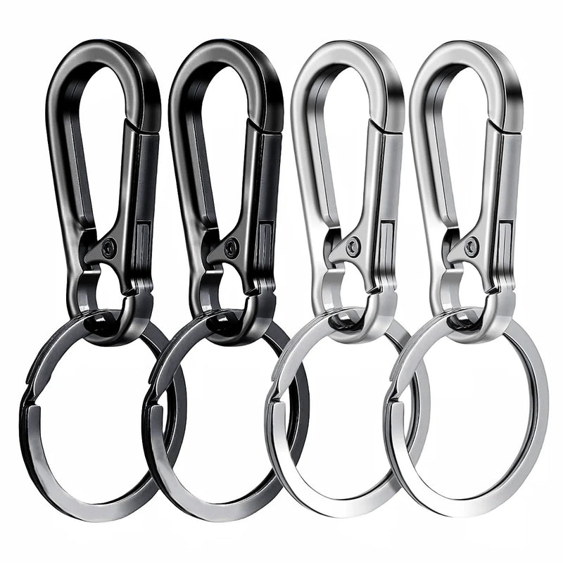 4Pcs Carabiner Clip Keychain Metal Carabiner Shape Key Ring Keyring Key Holder Clips Hook Holder Organizer for Car Keys Finder f