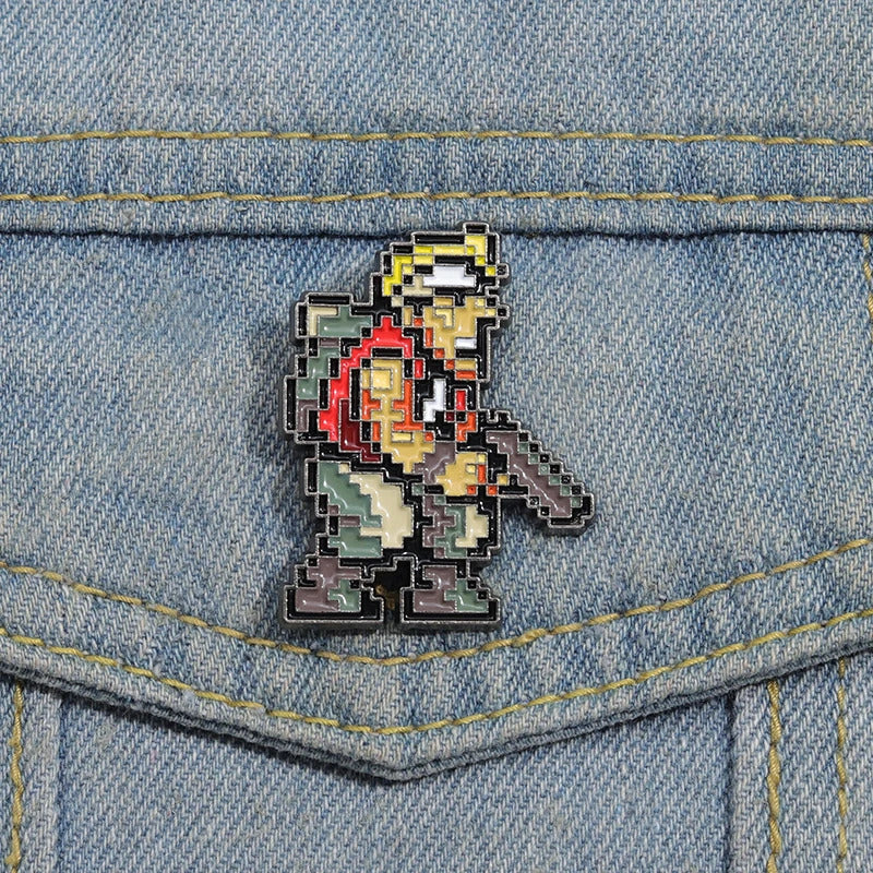 Shooting Game Pin Cool Enamel Pin Men's Brooch Jeans Brooches Brooches for Clothing Badges Jewelry Accessory Anime Fans Gift