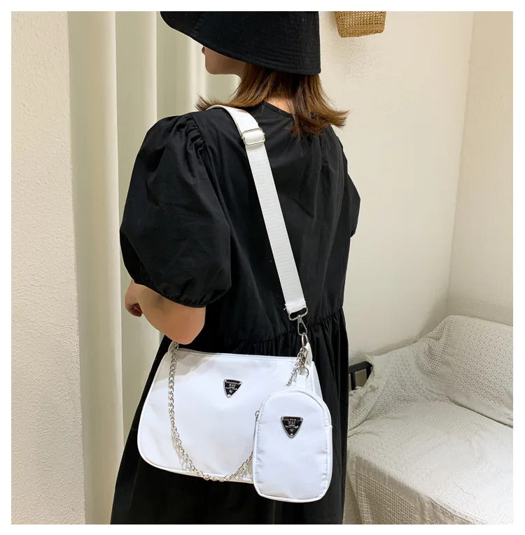 New Simple Small Crossbody Female Armpit Bags Solid Color Shoulder Bags Casual Bags Slanting Women's Bags Mother's Bags