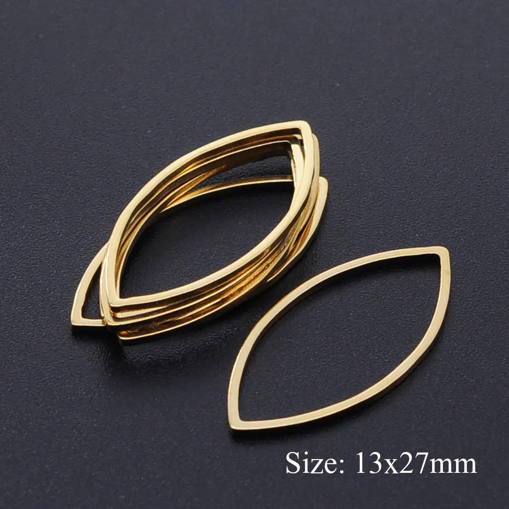 10pcs/lot 316 Stainless Steel   Hollow Geometric Square Circle Triangle Charms Wholesale Never Tarnish Jewelry Making Charms