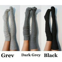 1 Pair Warm and Stylish Over the Knee Knit Socks for Women - Preppy Thermal Winter High Stocks with Thickened Material