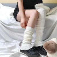 40-70cm Knitted Lolita Leg Warmers Women's Long Socks Autumn Winter Wool Foot Cover Arm Warmer Y2K Crochet Heap Socks Boot Cuffs