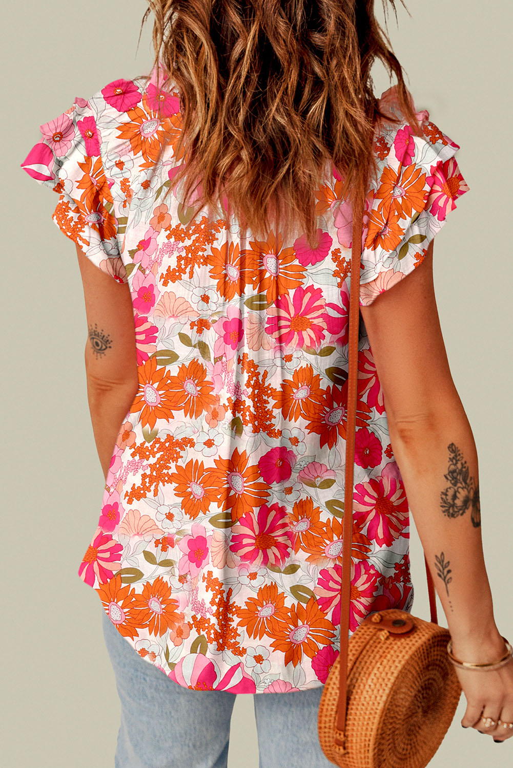 Udressshop Women's Ruffled Tank Floral Dress