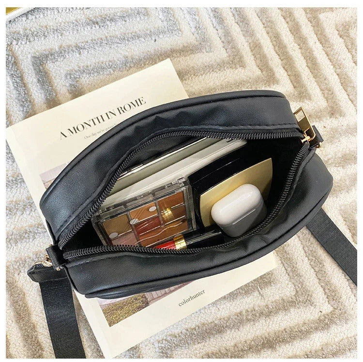 Fashion Women's Small Crossbody Bag PU Leather Messenger Bags Zipper Handbags Luxury Designer Purse Summer Travel Bag for Female