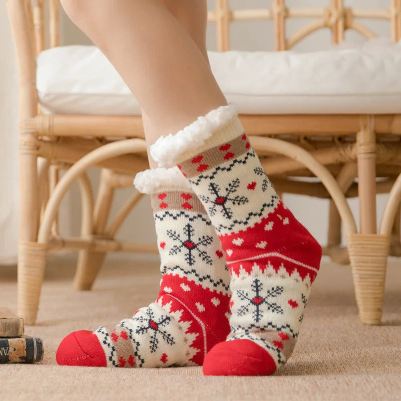 2024 New Cute Warm Socks Thicken Plus Winter Women Fuzzy Socks Christmas Kawaii Stocking Xmas Gift Home Floor Room Funny Sock