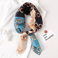 2024 Luxury Brand Silk Scarf Square Women Shawls And Wraps Office Small Hair Neck Hijabs Kerchief Foulard Ladies Scarves 70*70cm