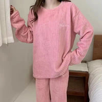 Winter Women's New Pajamas Homewear Suit Women's Fall and Winter Warm Clothes Coral Velvet Leisure Pajamas Padded Homewear