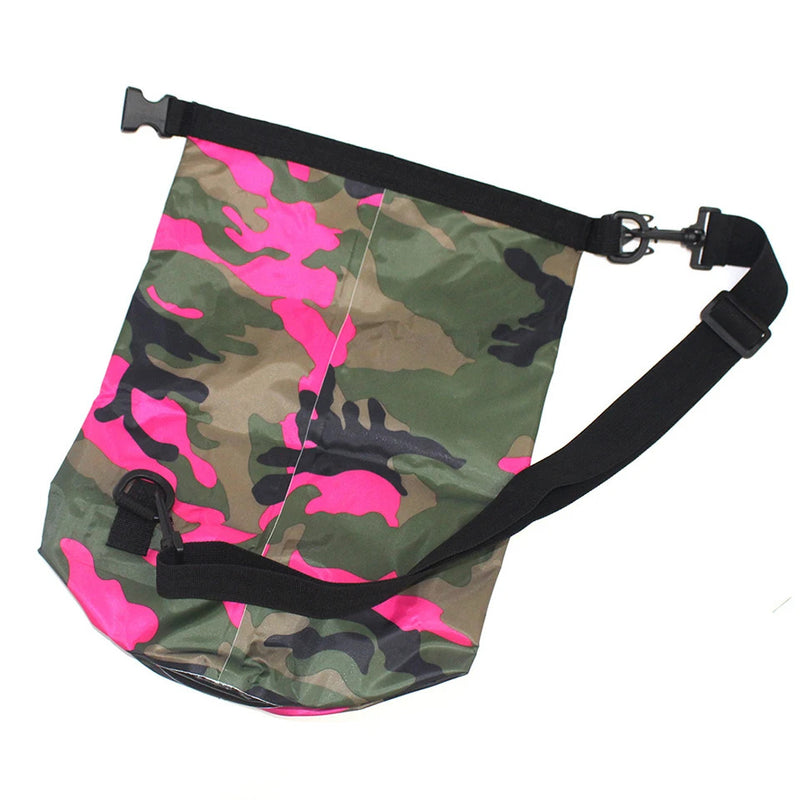 2/5/10/15/30L Outdoor Camouflage Waterproof Dry Bags Portable Rafting Diving Dry Bag Sack PVC Swimming Bags for River Trekking