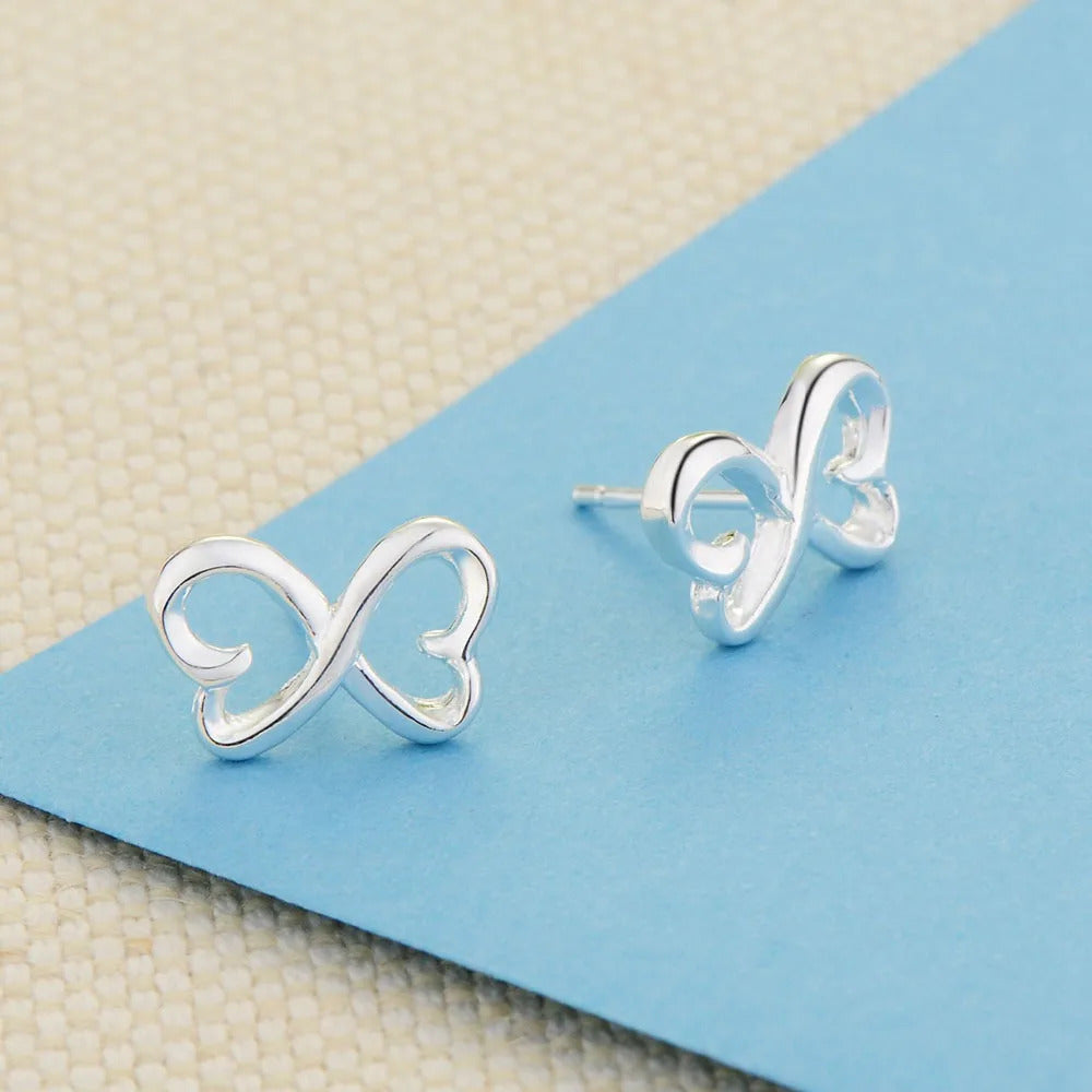 Original 925 Sterling Silver New Earrings Hearts For Women Exquisite Student Girlfriend Jewelry Accessories Wedding Fashion Gift