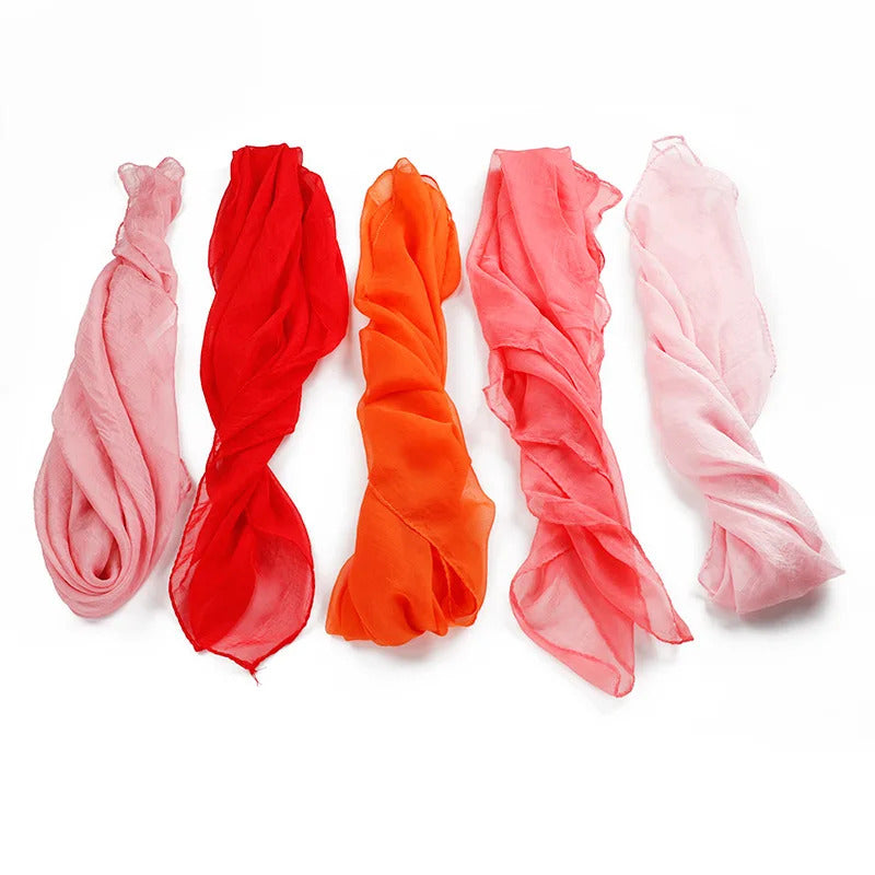 New 70X70cm Simulation Silk Scarves Women's Versatile Small Square Solid Chiffon Scarf Gauze Scarf Party Gift