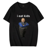 Bertram Eats I Eat Kids Graphics T Shirt Men Women  Short Sleeve Casual Streetwear 2024 Summer Funny Unisex Tee S