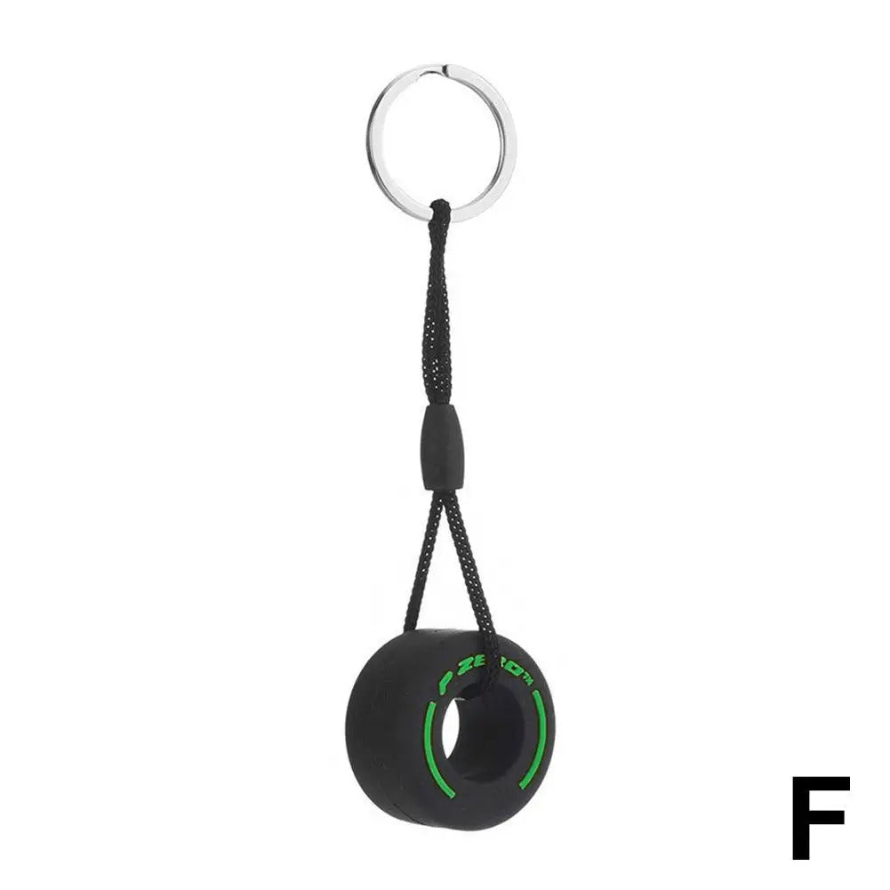 Luxury Mini F1 Racing Tire Keychain Car Key Accessories PVC Tyre Pendant Bag Charm Men's Gadgets Gifts For Friends Car Lovers