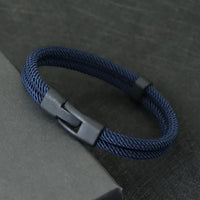 New Fashion Men Bracelet Thread Double Layer Detachable Matching Stackable Braslet Leisure Accessories Hombre Erkek Bileklik