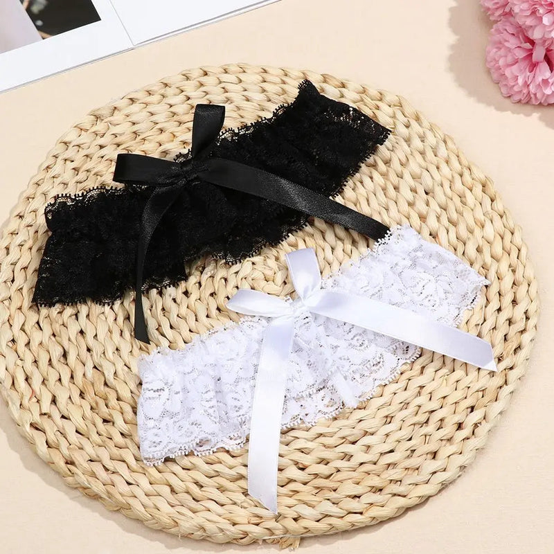 Sexy Fashion Lingerie Wedding Garter Belt Bride Cosplay Party Accessories Bowknot Lace Elastic Leg Ring