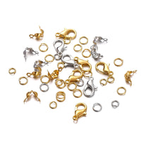 210-400pcs/Box Jewelry Making Kits Lobster Clasp Open Jump Rings End Crimps Beads Box Handmade DIY Bracelet Necklace Findings