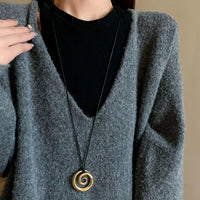 Autumn and Winter Metal Pendant Necklace Sweater Chain Accessories Wholesale