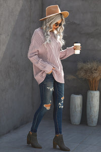 Wine Oversize Thick Pullover Sweater