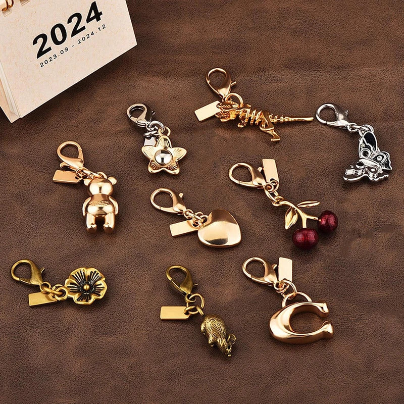 Exquisite High-end Bear Cherry Butterfly Keychains For Women Y2k Bag Pendant Car Key Chains Jewelry Gift Decoration Accessories