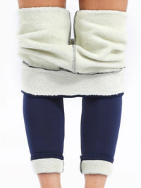 Plush Lined Thermal Pants High Waist Tights For Winter Fleece Leggings