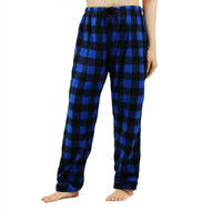 Pajama Pants for Women Fuzzy Pack Long Fleece Buffalo Plaid Pj Bottoms Soft Drawstring Lounge Sleepwear