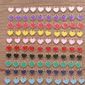 10Pcs 21 Style Mix Size Alloy Metal Drop Oil Valentine's Day Charm LOVE Heart Pendant For Enamel DIY Bracelet Jewelry Making