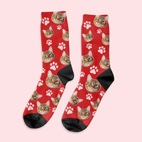 Custom Socks Cat 3D Print Men/Women Socks Casual Funny Novelty DIY Personalized Photo Logo Pet Long socks Gifts