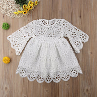 2018-08-16 Lioraitiin 0-5Years Family Matching Clothes Women Kids Girls Dress Lace Floral Wedding Party Prom Dress Baby