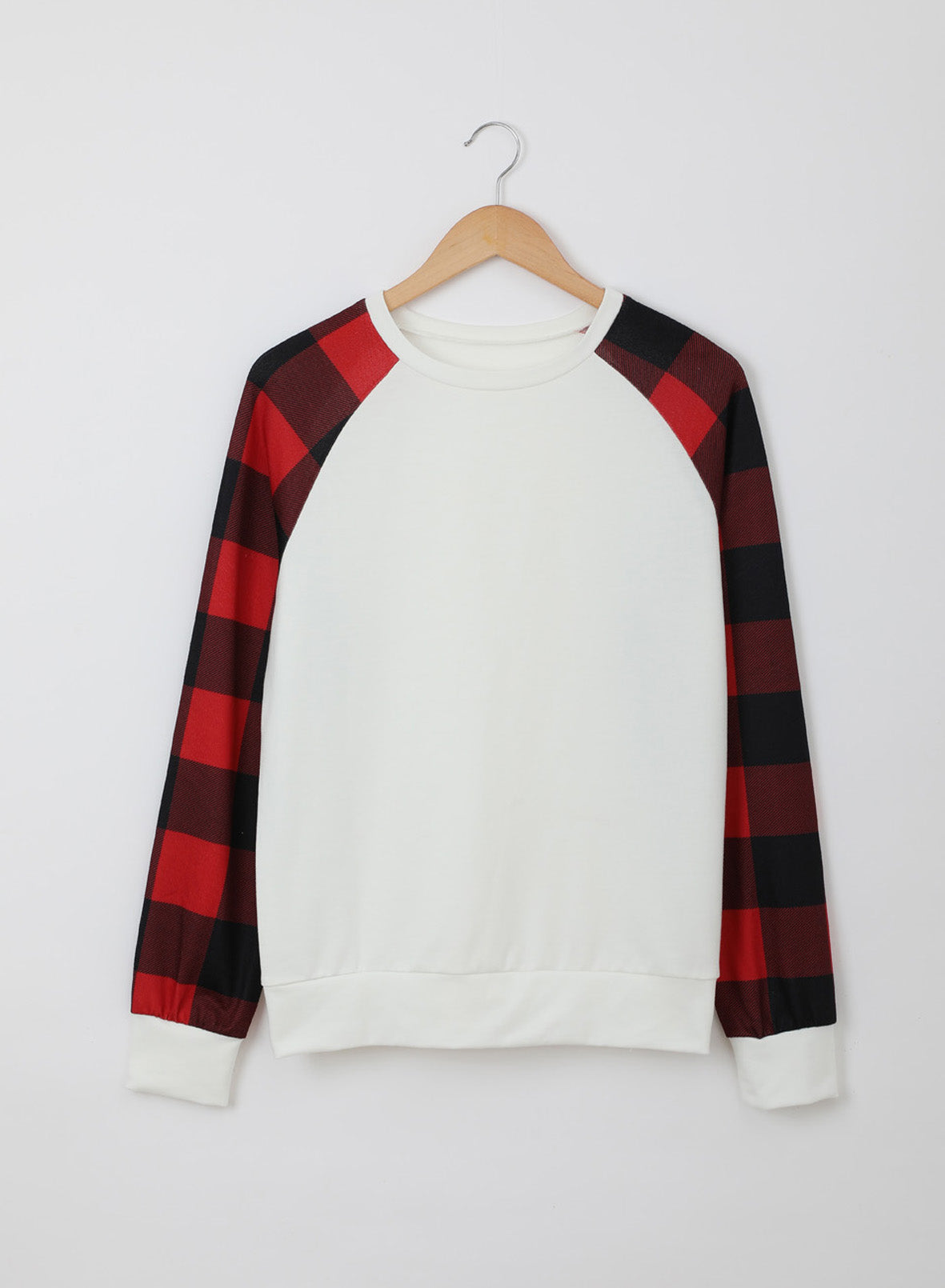 Blank Apparel - Green Buffalo Plaid Long Sleeve Sweatshirt