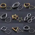 10pcs/lot 316 Stainless Steel   Hollow Geometric Square Circle Triangle Charms Wholesale Never Tarnish Jewelry Making Charms